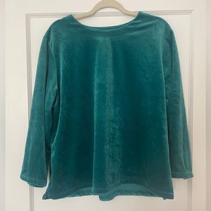Vintage velour teal Top